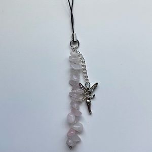 ❣︎ Rose quarz fairy phone charm ❣︎